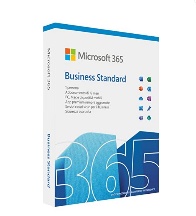 Microsoft 365 Business Standard - 1 utente - 5 PC/Mac +5 Tablet + 5 Telefoni cellulari - Abbonamento di 12 mesi per windows 11