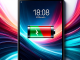 DALL·E 2023-10-23 21.15.03 - Photo of DOOGEE T10 Tablet showcasing its sleek design with a battery icon symbolizing its 8300mAh power