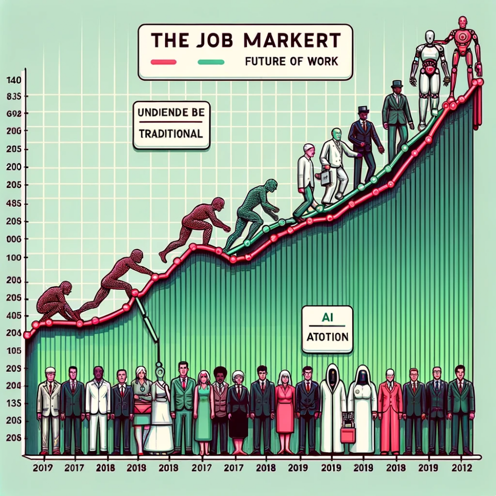 DALL·E 2023-10-24 08.59.39 - Vector A detailed graph showcasing the job market's evolution. The y-axis represents the number of jobs, and the x-axis represents time. There's a cl