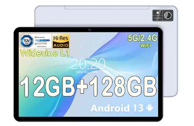 OUZRS M3: Tablet Android 13 con 12GB RAM, Fotocamera 8MP+5MP e Schermo 10.6  Pollici in Offerta