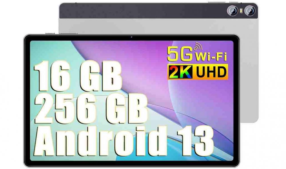 SEBBE Android 13 Tablet 11 Pollici: 16GB RAM, 256GB ROM, Display 2K,  Fotocamera 20MP, Batteria 10000mAh – Acquista con il 10% di Sconto!